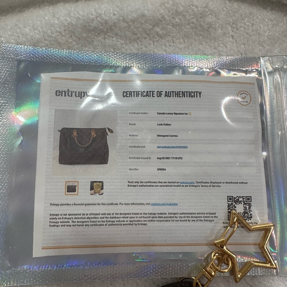 Louis Vuitton Keychain or Bag Charm up cycled with COA - Picture 3 of 3